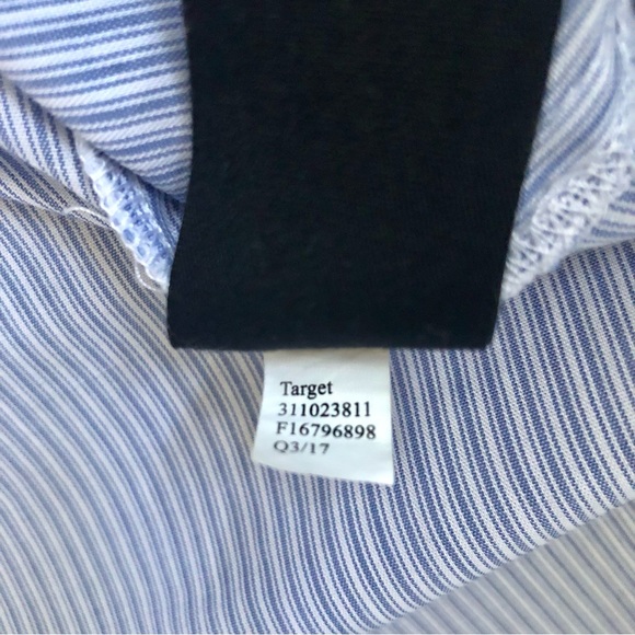 Who What Wear Blue and White Long Sleeve Blouse - Size Small - Picture 10 of 12